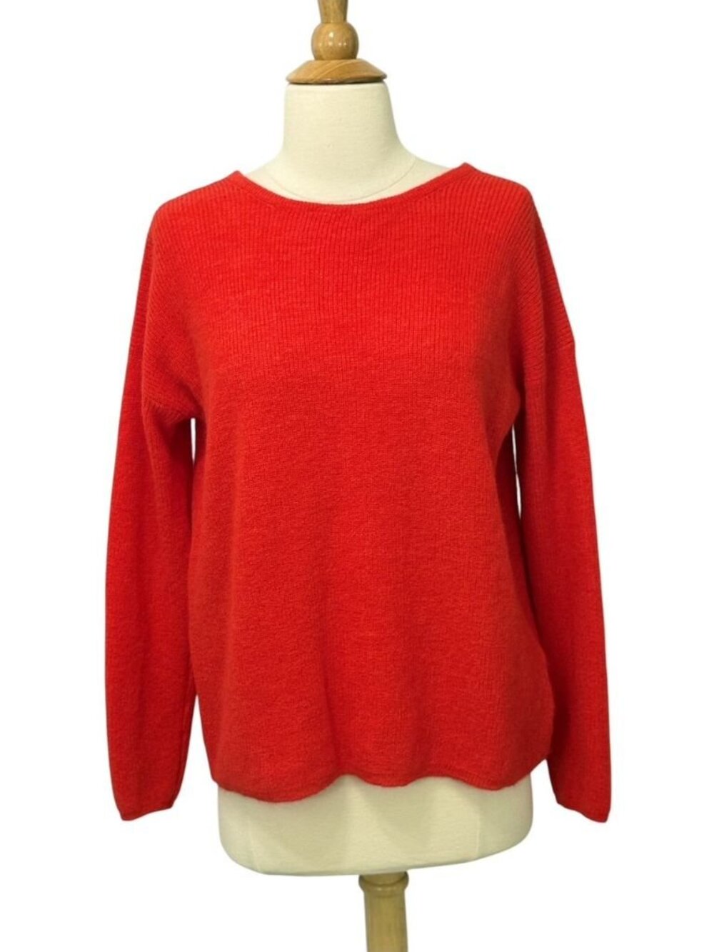 Sezane Barry Cardigan Sweater Jumper Red Reversible Mohair Alpaca FLAW Size M - Picture 13 of 14